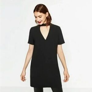 Zara Black V-Neck Dress